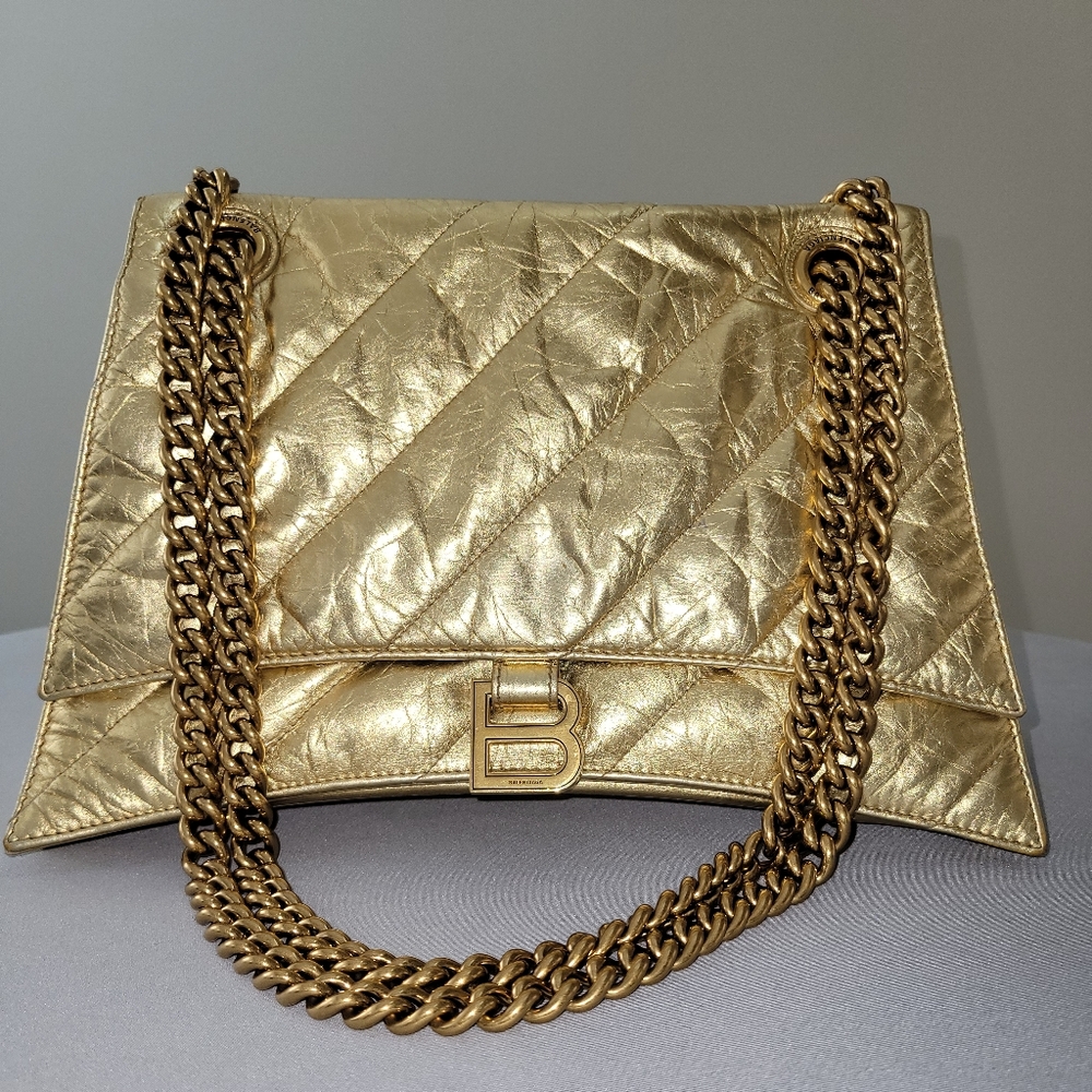 Authentic Balenciaga 2024 Crush Medium Chain Bag